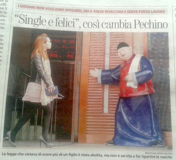 Controllo nascite in Cina da %22La stampa%22