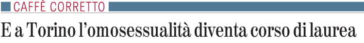 A Torino l'omosessualità diventa corso di laurea