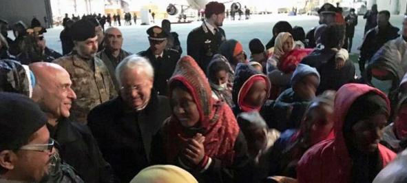 Migranti arrivati in volo militare