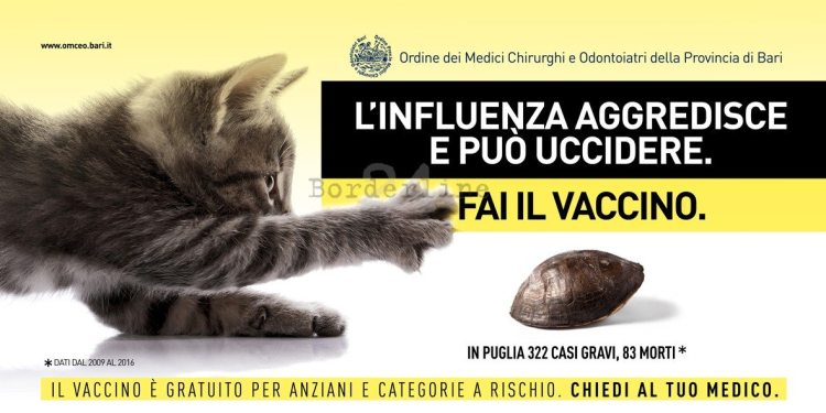 Cartello vaccino influenza