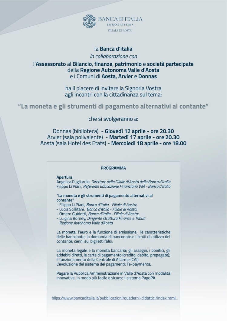 Banca d'Italia e alternativa al contante