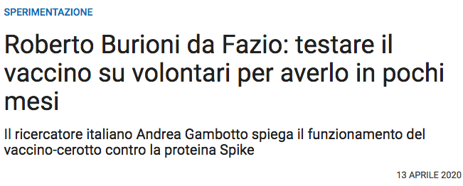 Burioni sperimentare vaccino su volontari.png