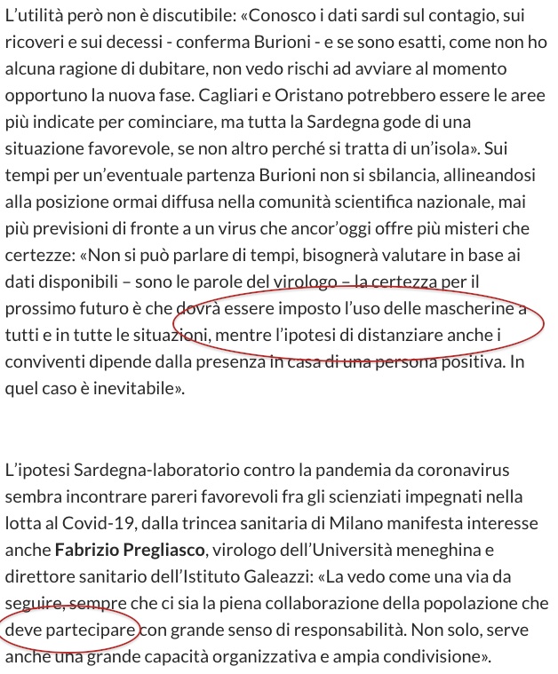 Testo dichiarazioni Burioni e Pregliasco sulla Sardegna.jpg