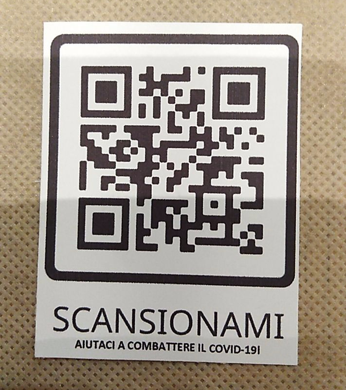 QR-code per covid 19 in un ristorante a Roma