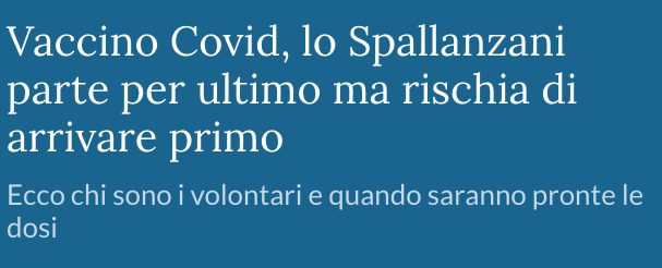 Vaccino Covid Spallanzani